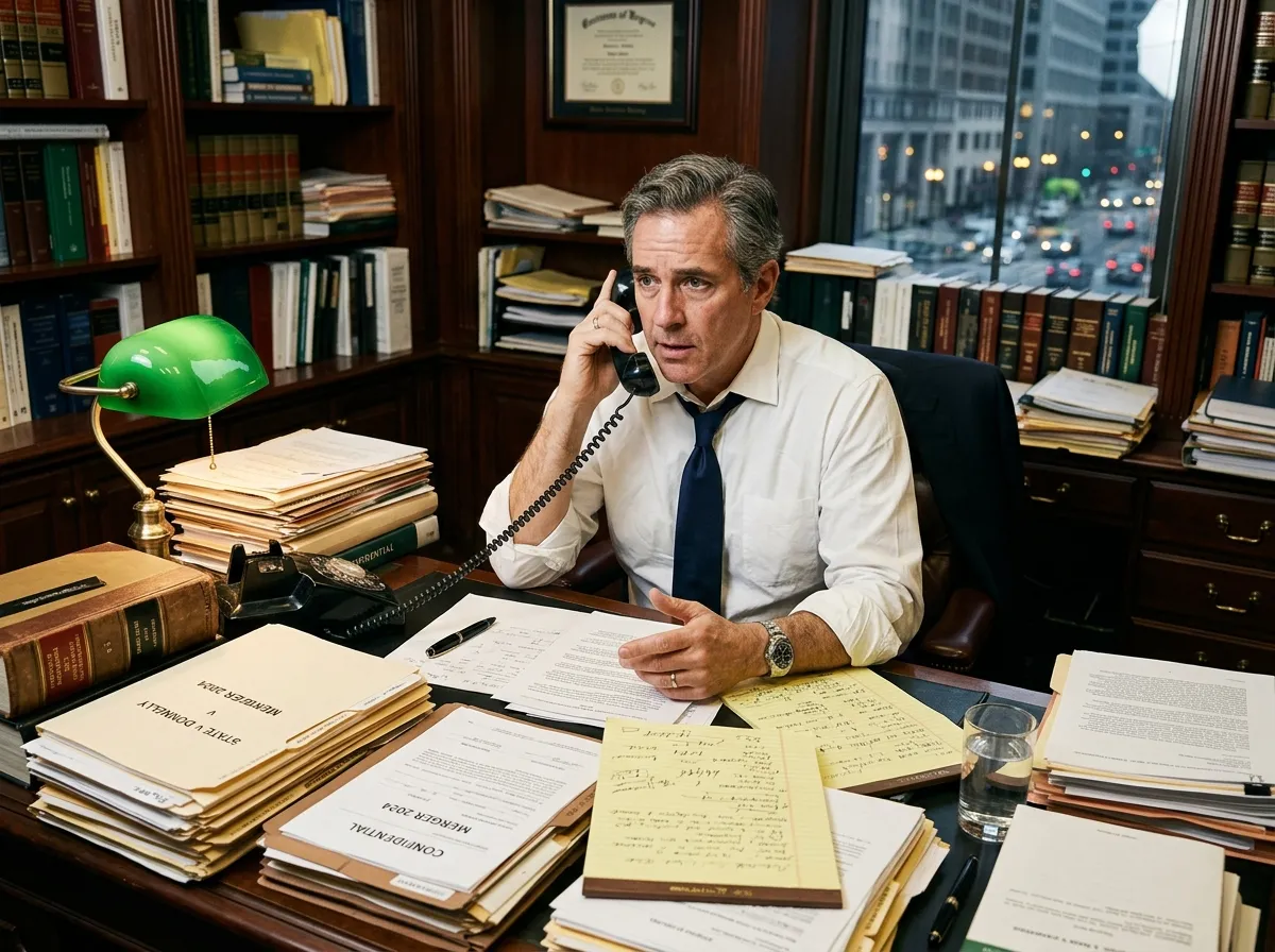 Law Firms & Legal Services — a business owner taking a call Geniviv's AI voice agent could have answered